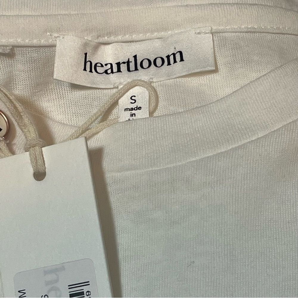 Heartloom HRTLM White Talia Cap Sleeve Elastic Waist Mini Dress Small - Picture 6 of 8